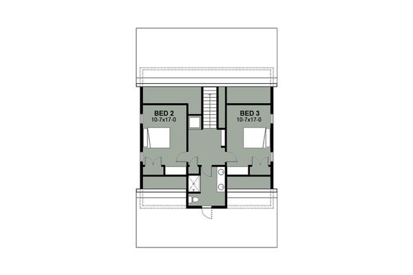 House Blueprint - Farmhouse Floor Plan - Upper Floor Plan #497-10