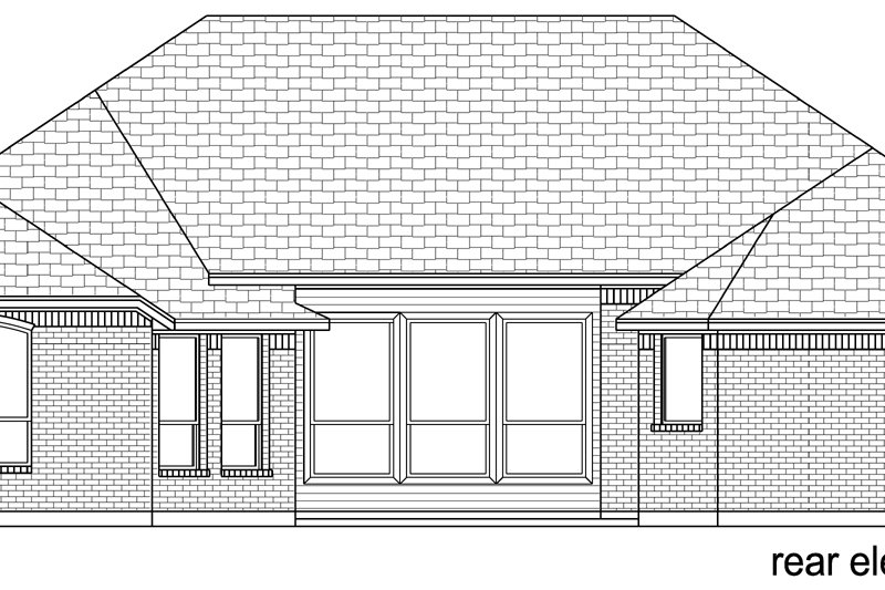 Architectural House Design - Exterior - Rear Elevation for European House Plan #84-595 - 4 bed, 3 bath