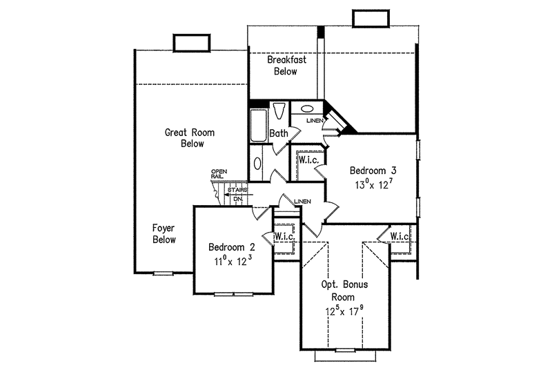 Home Plan - Floor Plan - Upper Floor for Country House Plan #927-341 - 3 bed, 2.5 bath