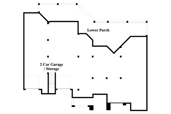 Floor Plan - Lower Floor for Country House Plan #930-173 - 3 bed, 3.5 bath