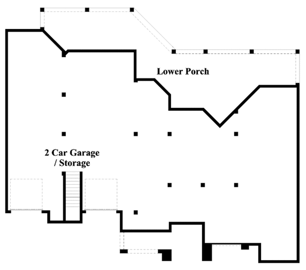 House Design - Country Floor Plan - Lower Floor Plan #930-173