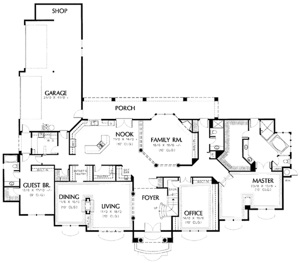 Dream House Plan - European Floor Plan - Main Floor Plan #48-767