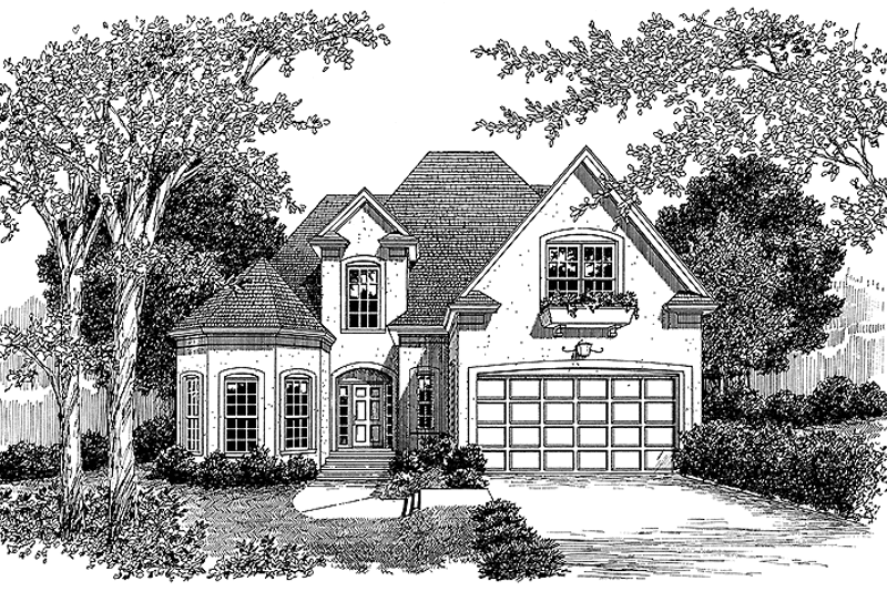 Architectural House Design - Exterior - Front Elevation 3 for Traditional House Plan #453-108 - 3 bed, 2.5 bath