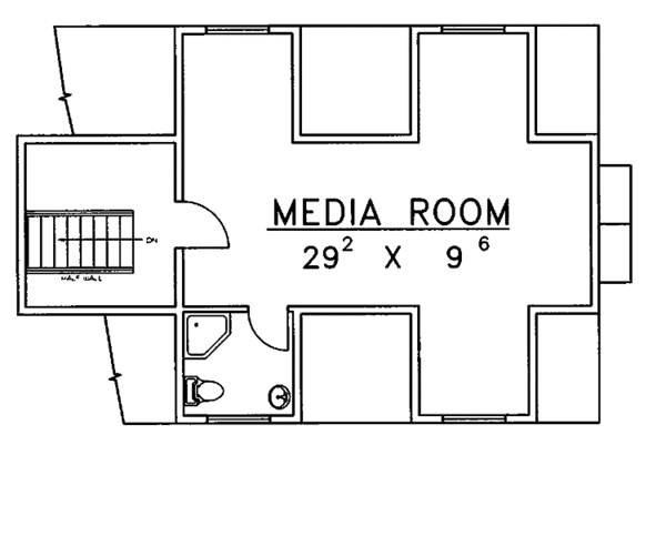 Architectural House Design - Ranch Floor Plan - Upper Floor Plan #117-811