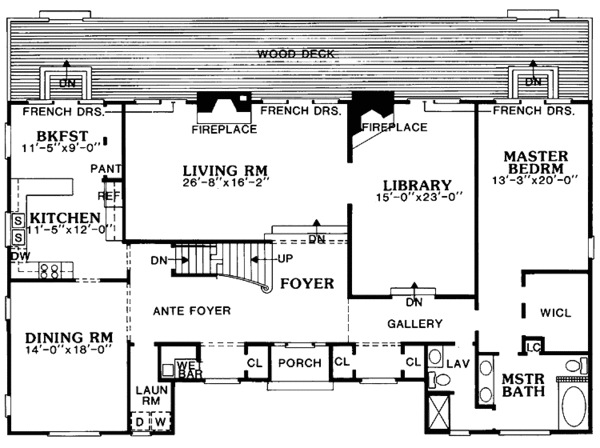 House Plan Design - European Floor Plan - Main Floor Plan #314-264