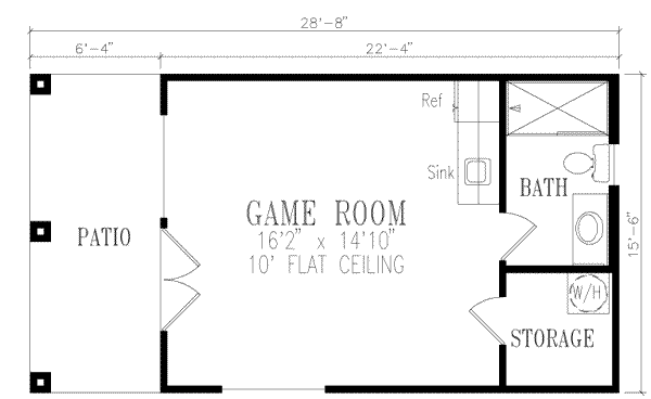 Adobe / Southwestern Floor Plan - Main Floor Plan #1-103