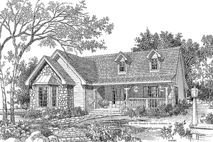 Exterior - Front Elevation 3 for Country House Plan #929-517 - 3 bed, 3 bath