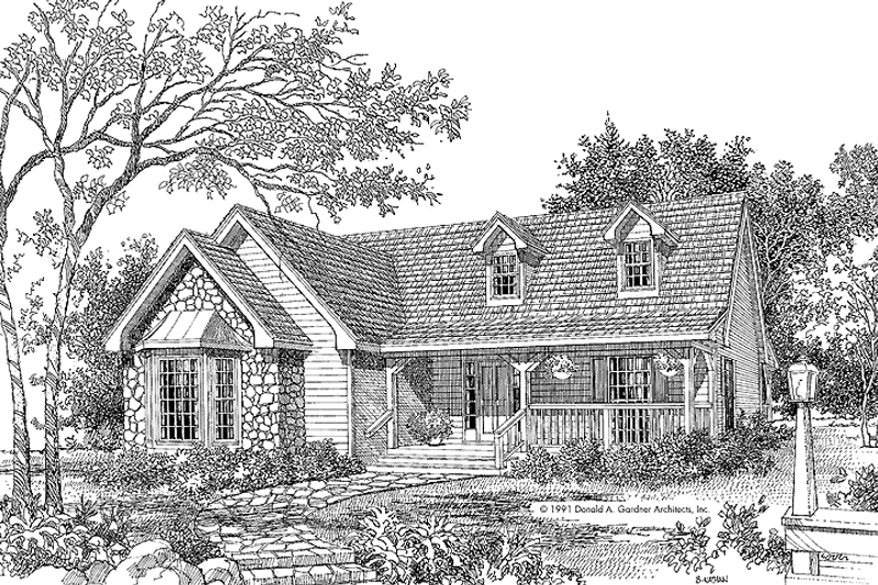 Home Plan - Exterior - Front Elevation 3 for Country House Plan #929-517 - 3 bed, 3 bath