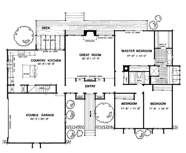 House Plan Design - Contemporary Floor Plan - Main Floor Plan #72-1065