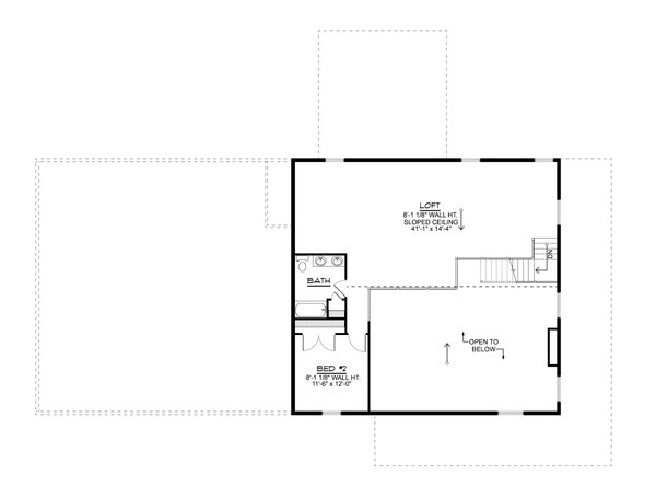 House Blueprint - Barndominium Floor Plan - Upper Floor Plan #1064-444