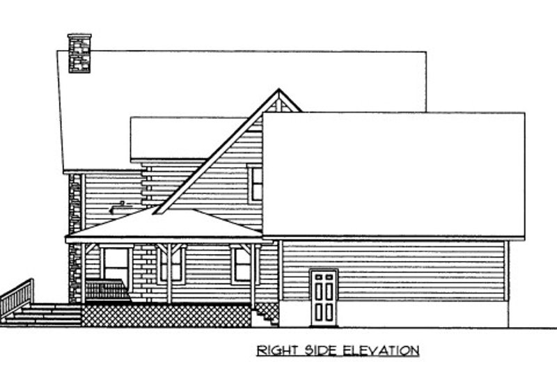 House Plan Design - Exterior - Other Elevation for Log House Plan #117-592 - 3 bed, 3 bath