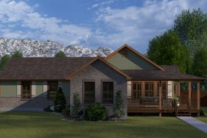 Ranch Exterior - Front Elevation Plan #1060-386