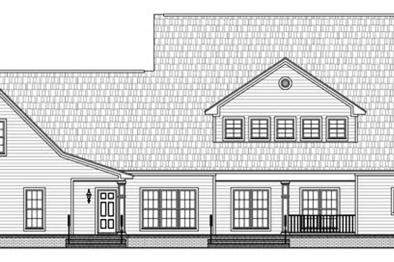 Exterior - Rear Elevation for Country House Plan #21-269 - 4 bed, 3.5 bath