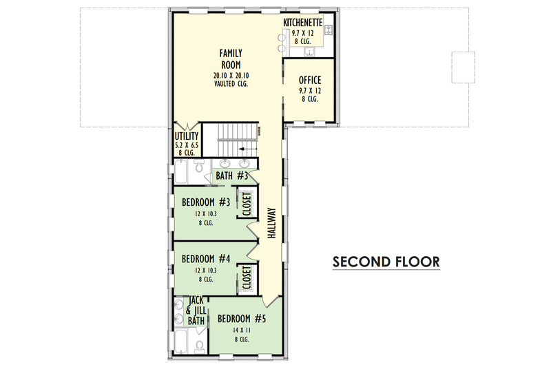 House Plan Design - Floor Plan - Upper Floor for Barndominium House Plan #1092-45 - 5 bed, 4.5 bath