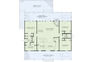 Floor Plan - Main Floor for Country House Plan #17-2512 - 5 bed, 3 bath