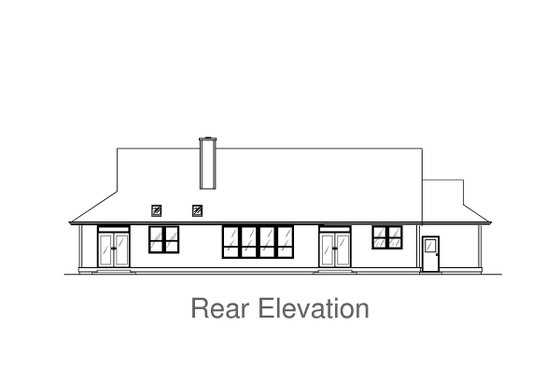 Exterior - Rear Elevation for Craftsman House Plan #53-542 - 3 bed, 2.5 bath