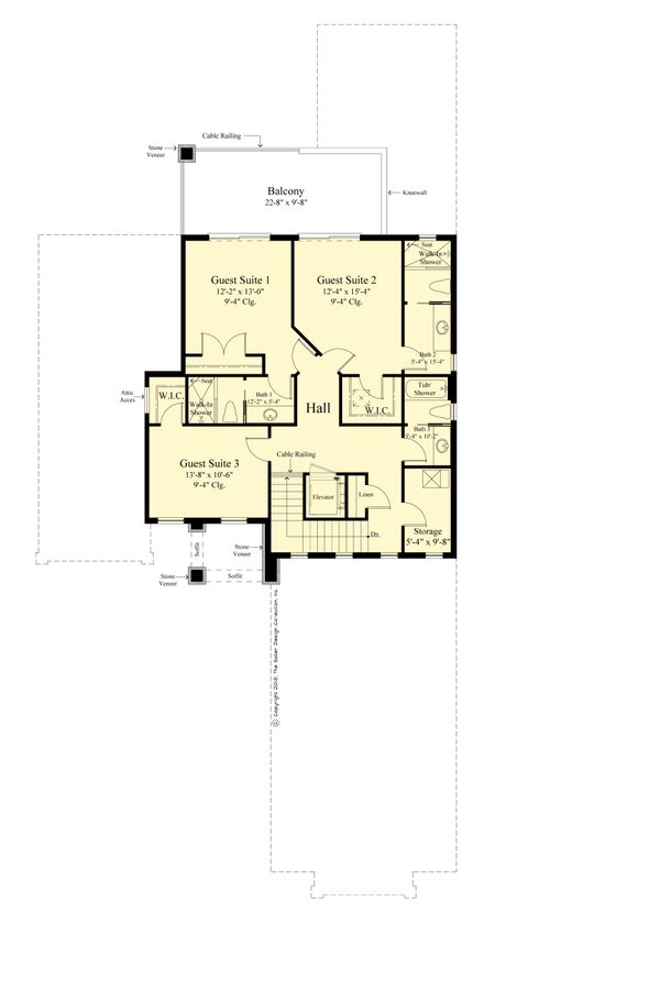 House Plan Design - Contemporary Floor Plan - Upper Floor Plan #930-537
