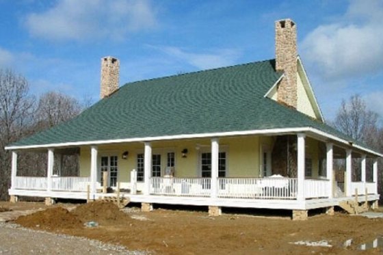 Exterior - Front Elevation for Country House Plan #81-1410 - 3 bed, 2.5 bath