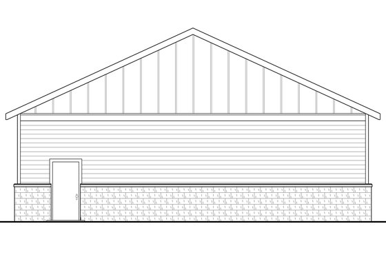 Exterior - Rear Elevation for Traditional House Plan #124-1070, 0 bath