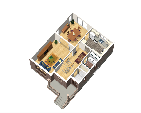 European Floor Plan - Main Floor Plan #25-4556