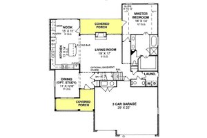 Floor Plan - Main Floor for Traditional House Plan #20-1356 - 4 bed, 2.5 bath