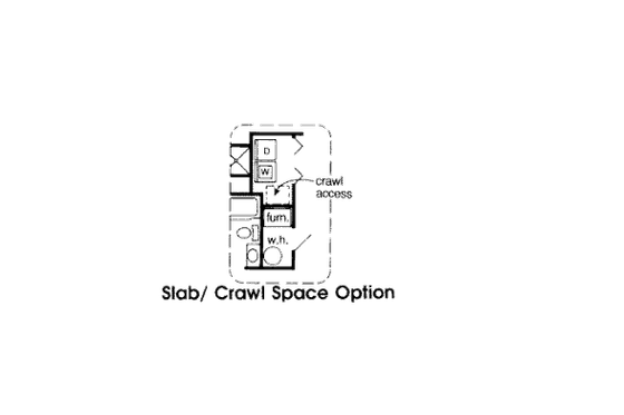 Floor Plan - Other Floor for Ranch House Plan #312-850 - 3 bed, 2 bath
