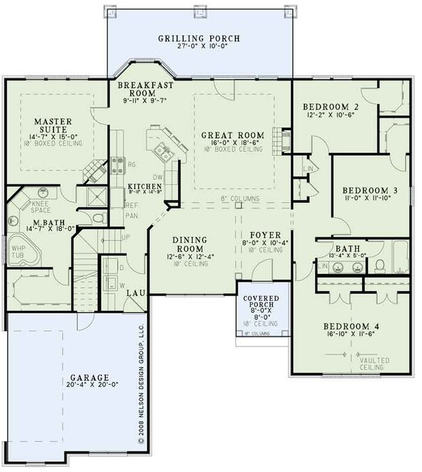 House Plan Design - Cottage Floor Plan - Main Floor Plan #17-3279