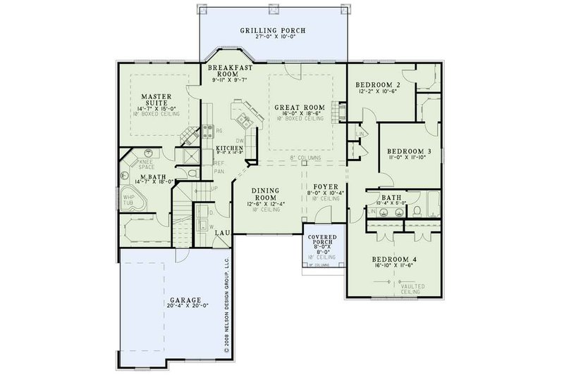 Dream House Plan - Floor Plan - Main Floor for Cottage House Plan #17-3279 - 4 bed, 2 bath