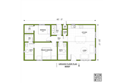 Traditional Style House Plan - 2 Beds 2 Baths 800 Sq/Ft Plan #1106-20 