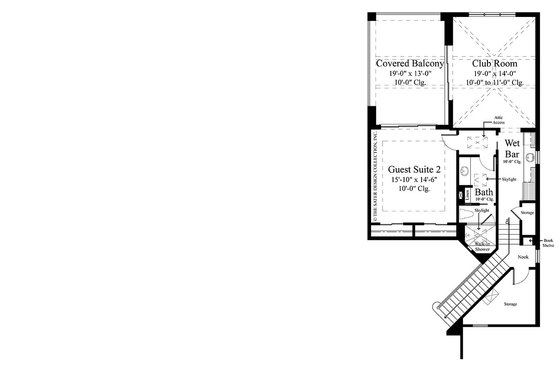 Floor Plan - Upper Floor for Contemporary House Plan #930-475 - 5 bed, 5.5 bath