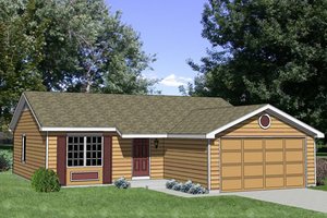 Ranch Exterior - Front Elevation Plan #116-168