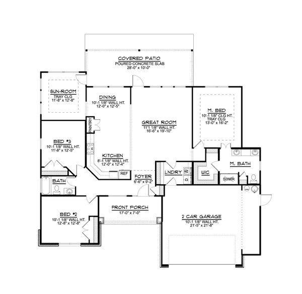 Ranch Floor Plan - Main Floor Plan #1064-182