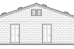 Exterior - Rear Elevation for Cottage House Plan #124-629, 0 bath