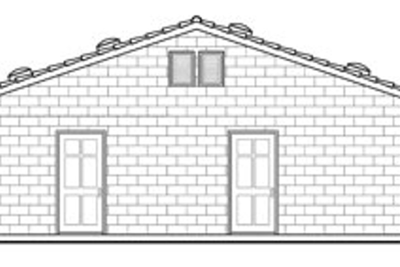 Home Plan - Exterior - Rear Elevation for Cottage House Plan #124-629, 0 bath