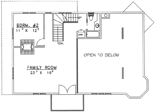 Home Plan - Modern Floor Plan - Upper Floor Plan #117-242