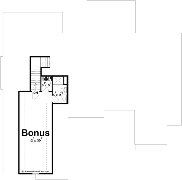 Modern Floor Plan - Upper Floor Plan #455-398
