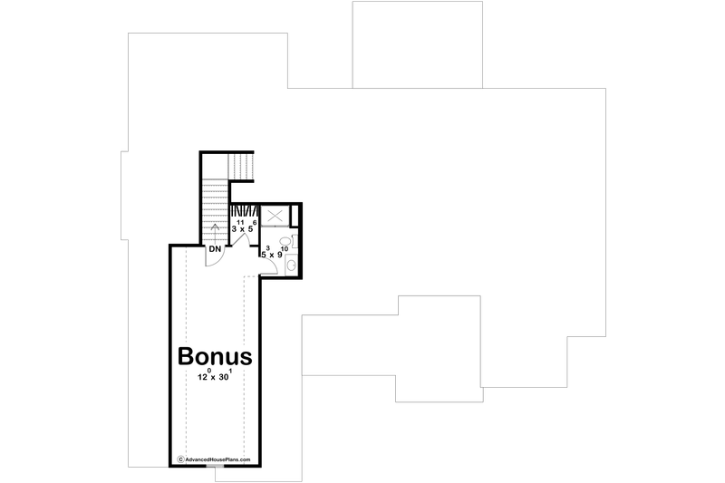 House Design - Floor Plan - Upper Floor for Modern House Plan #455-398 - 4 bed, 4.5 bath