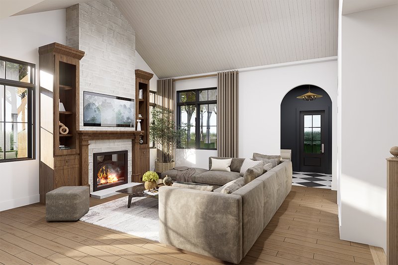 Dream House Plan - Interior - Family Room 2 for Modern House Plan #23-2394 - 3 bed, 2 bath