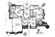 European Style House Plan - 4 Beds 3.5 Baths 3612 Sq/Ft Plan #310-207 