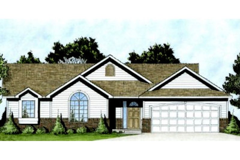Traditional Style House Plan - 3 Beds 2 Baths 1214 Sq/Ft Plan #58-206