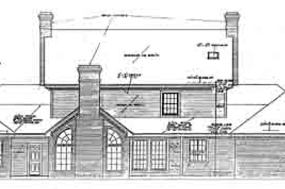 Exterior - Rear Elevation 1 for Colonial House Plan #310-108 - 4 bed, 3.5 bath