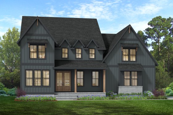 Exterior - Front Elevation for Country House Plan #1080-7 - 5 bed, 4.5 bath
