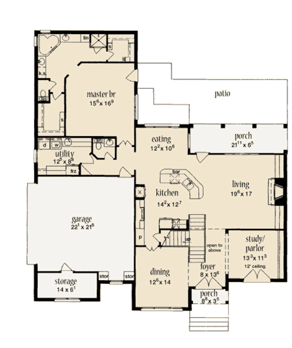 House Design - European Floor Plan - Main Floor Plan #36-446