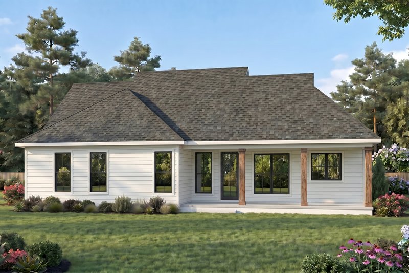 Architectural House Design - Exterior - Rear Elevation for Farmhouse House Plan #1074-139 - 3 bed, 2 bath