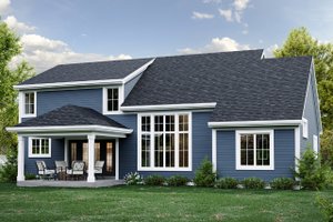 Exterior - Rear Elevation for Country House Plan #46-900 - 3 bed, 2.5 bath