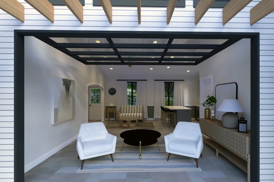 Interior - Family Room for Modern House Plan #1111-32, 1 bath