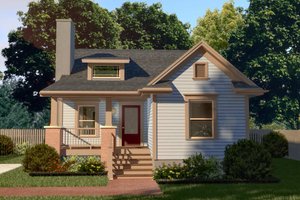 Cottage Exterior - Front Elevation Plan #79-139