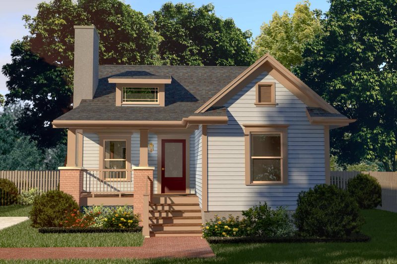 House Blueprint - Cottage Exterior - Front Elevation Plan #79-139