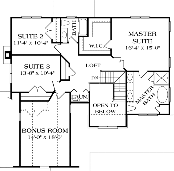 Architectural House Design - Craftsman Floor Plan - Upper Floor Plan #453-531