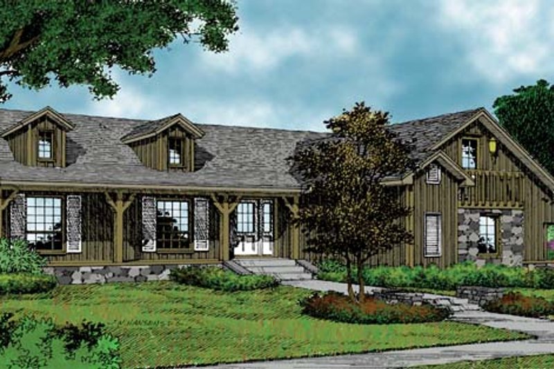 Home Plan - Country Exterior - Front Elevation Plan #417-585